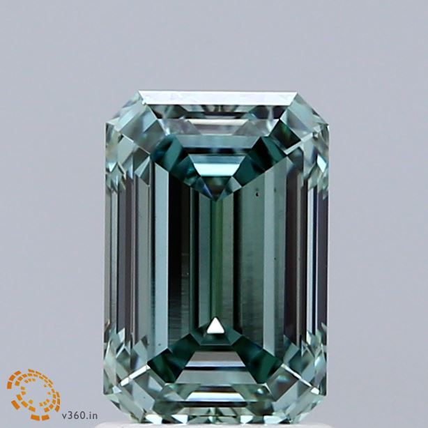 1.5ct Emerald FANCY VIVID GREEN VS1 Lab Created Diamond