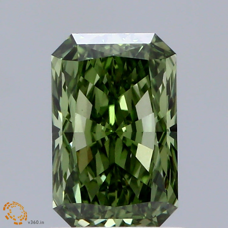 1ct Radiant FANCY VIVID GREEN VS1 Lab Created Diamond