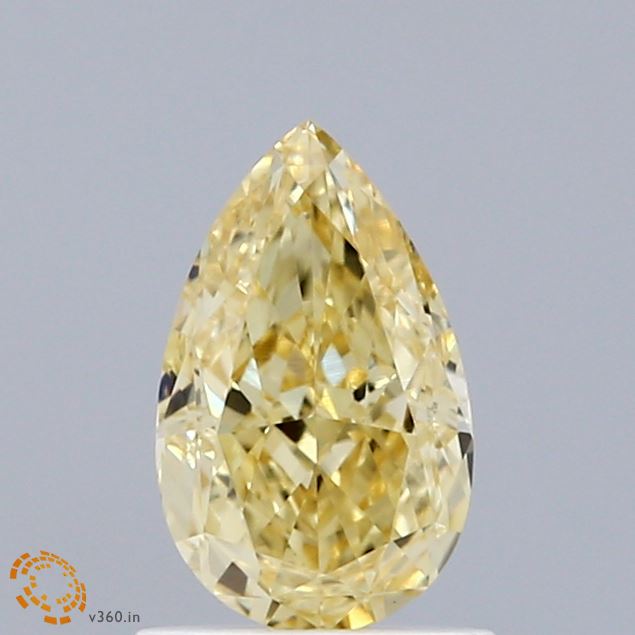 1.13ct Pear FANCY INTENSE YELLOW VVS2 Lab Created Diamond