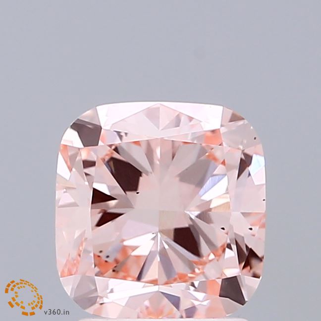 2ct Cushion FANCY INTENSE PINK VS2 Lab Created Diamond