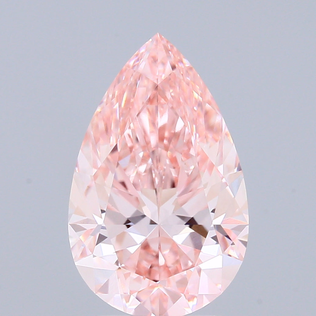 2.51ct Pear FANCY VIVID PINK VVS2 Lab Created Diamond