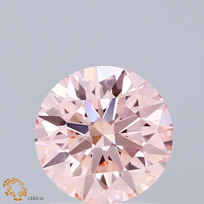 1.52ct Round FANCY INTENSE PINK VS1 Lab Created Diamond