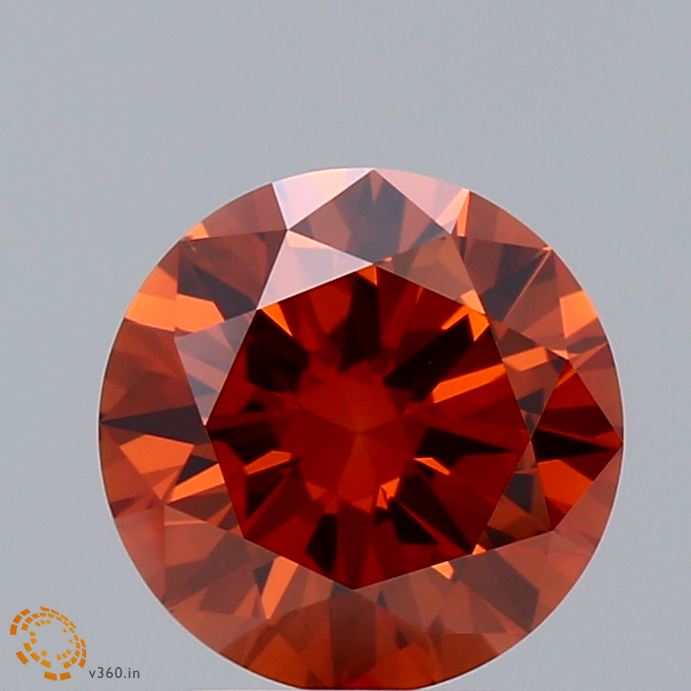 1.98ct Round FANCY DEEP ORANGE VS1 Lab Created Diamond