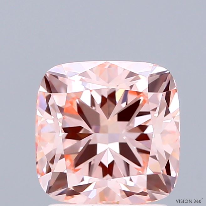 2.01ct Cushion FANCY INTENSE PINK VVS2 Lab Created Diamond