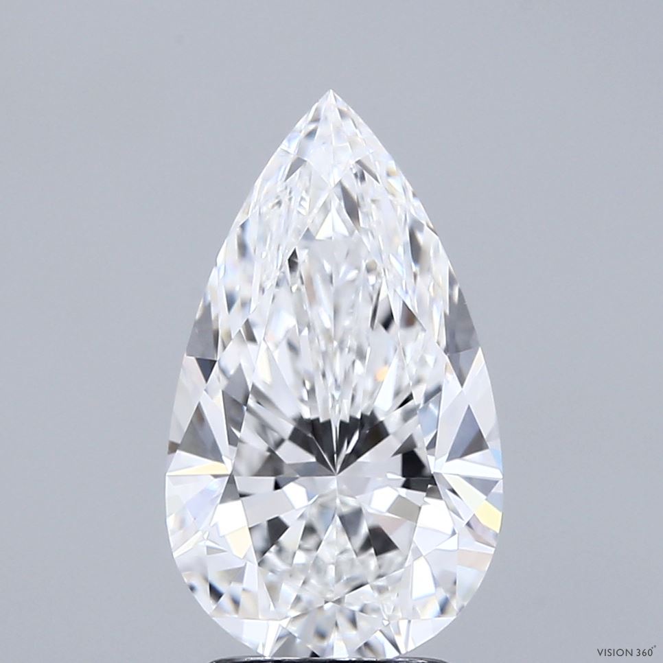 2.86ct Pear E VVS2 Lab Created Diamond