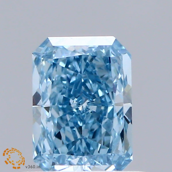 0.53ct Radiant FANCY VIVID BLUE VS1 Lab Created Diamond