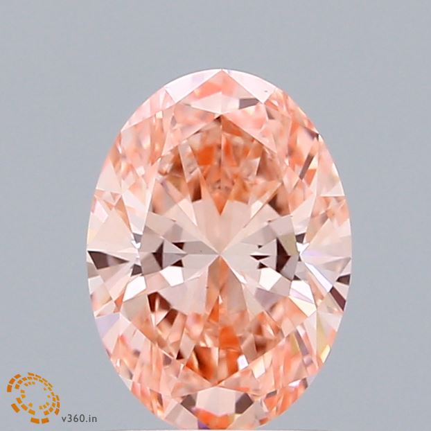 1.05ct Oval FANCY VIVID PINK VS1 Lab Created Diamond