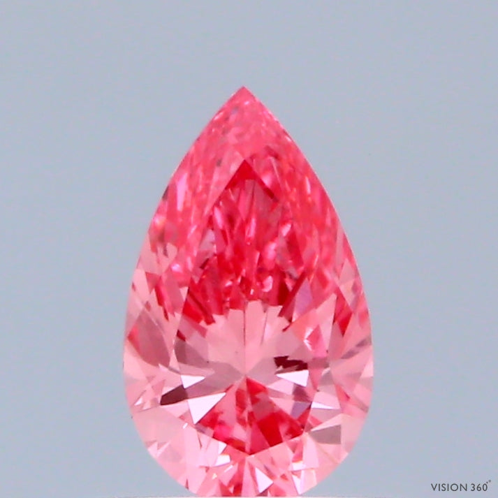 0.51ct Pear FANCY VIVID PINK VVS2 Lab Created Diamond