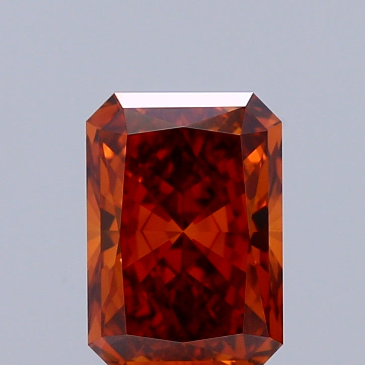 1.02ct Radiant FANCY VIVID ORANGE VVS2 Lab Created Diamond