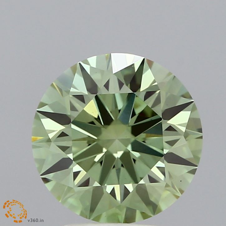 2.44ct Round FANCY VIVID GREEN VS1 Lab Created Diamond