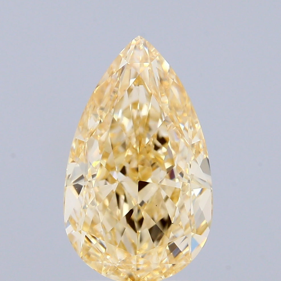 2.21ct Pear FANCY YELLOW VS1 Lab Created Diamond