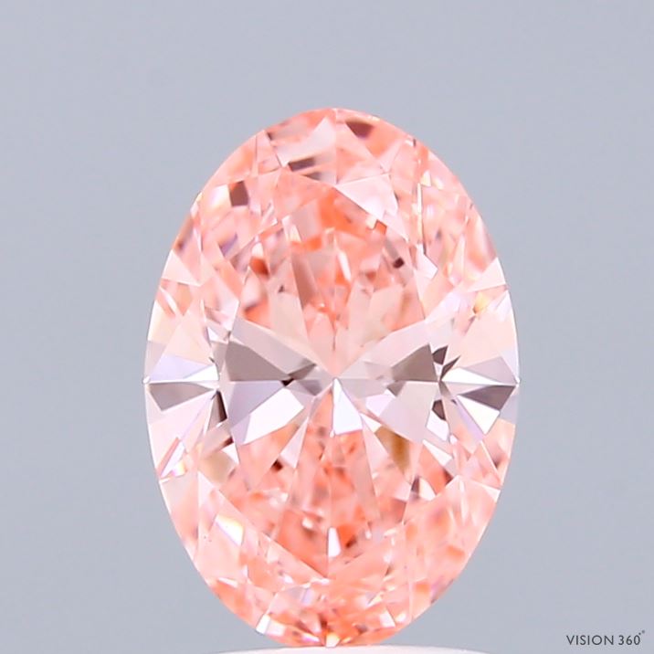 1.4ct Oval FANCY VIVID PINK VS1 Lab Created Diamond