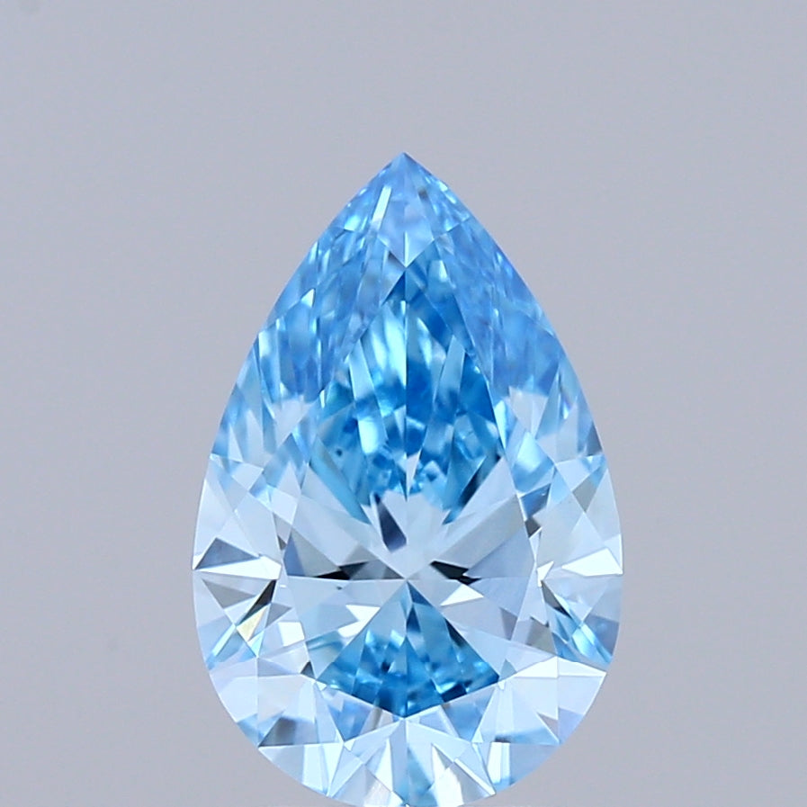 1.2ct Pear FANCY VIVID BLUE VVS2 Lab Created Diamond