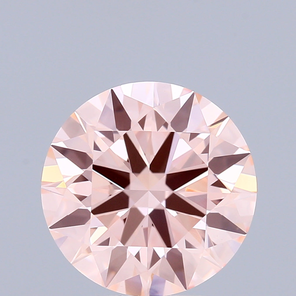 3.03ct Round FANCY PINK VVS2 Lab Created Diamond