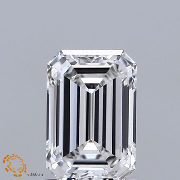 0.95ct Emerald E VVS2 Lab Created Diamond