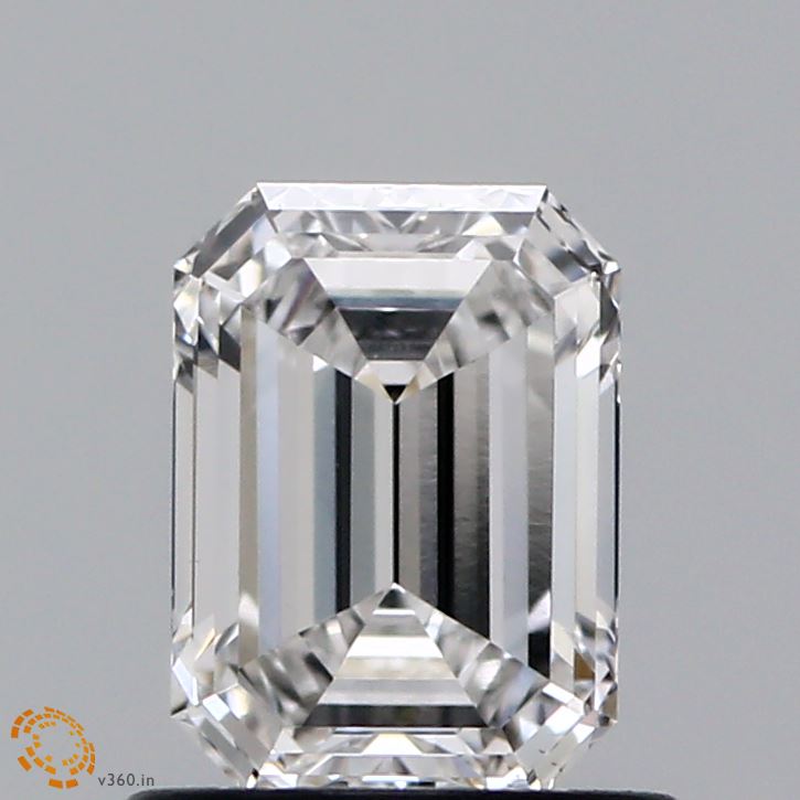 0.92ct Emerald F VS1 Lab Created Diamond