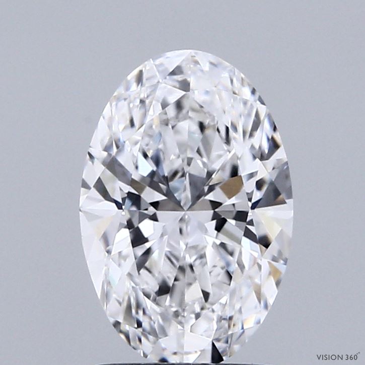 1.55ct Oval D VVS2 Lab Created Diamond