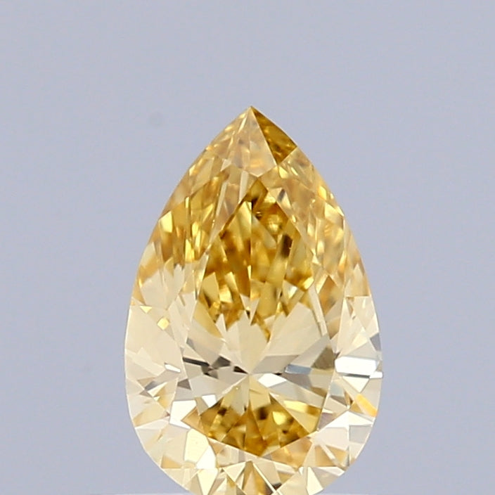 0.54ct Pear FANCY INTENSE YELLOW VVS2 Lab Created Diamond