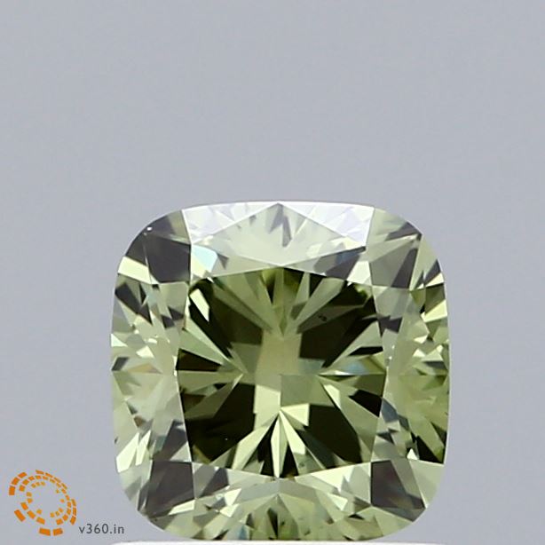 1.07ct Cushion FANCY INTENSE GREEN VS1 Lab Created Diamond