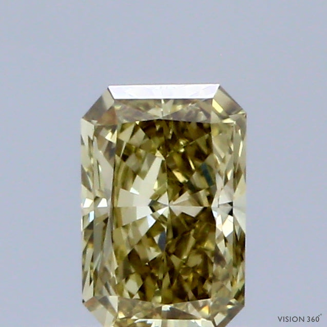 0.51ct Radiant FANCY YELLOW VS1 Lab Created Diamond