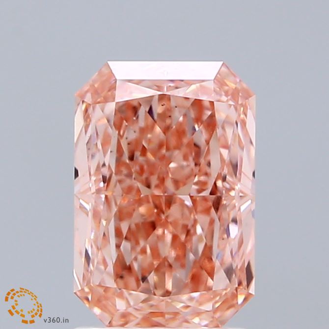 2.18ct Radiant FANCY INTENSE PINK VS2 Lab Created Diamond