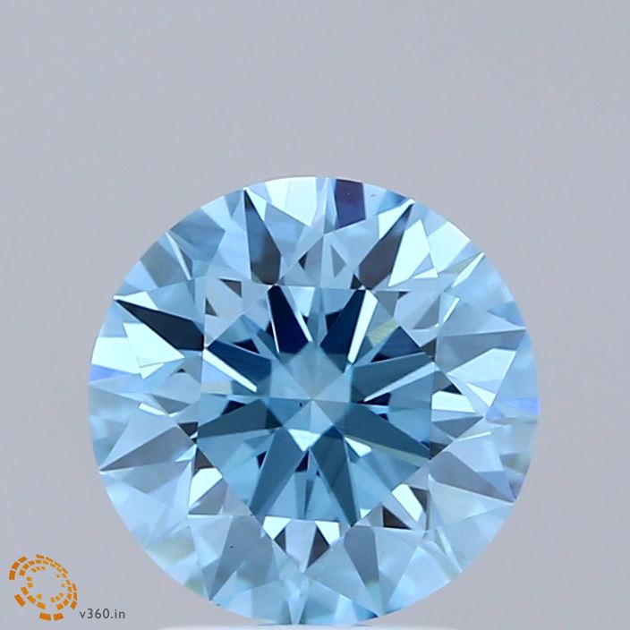 2.09ct Round FANCY VIVID BLUE VS1 Lab Created Diamond