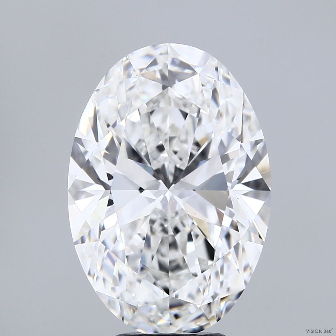 6.02ct Oval F VVS2 Lab Created Diamond