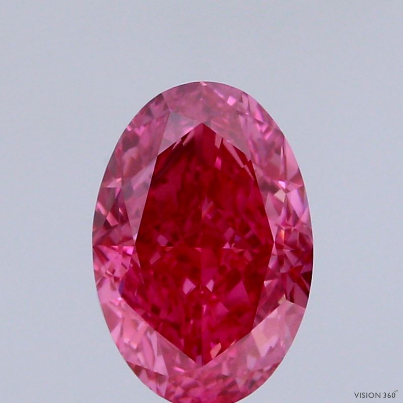 2.24ct Oval FANCY VIVID PINK VVS2 Lab Created Diamond