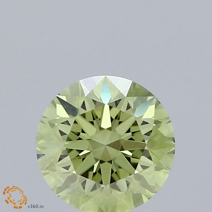 1.22ct Round FANCY INTENSE GREEN VS1 Lab Created Diamond