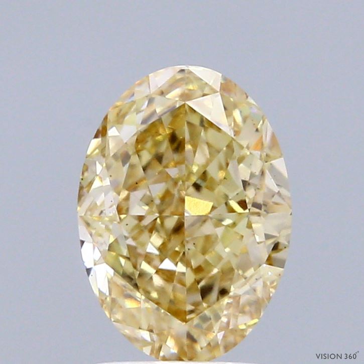 2.09ct Oval FANCY YELLOW VS1 Lab Created Diamond