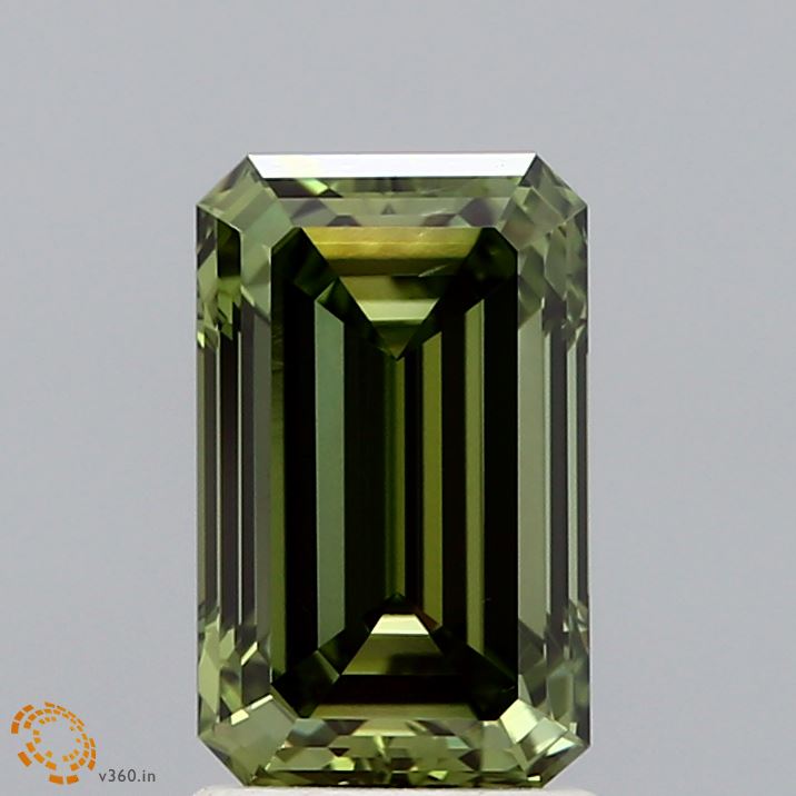 2.01ct Emerald FANCY VIVID GREEN VS2 Lab Created Diamond