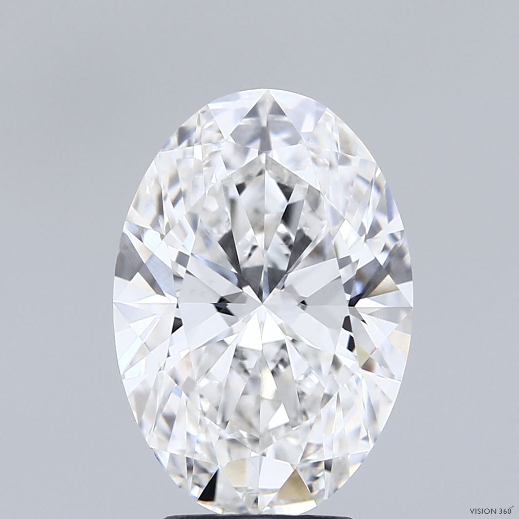 4.02ct Oval F VVS2 Lab Created Diamond
