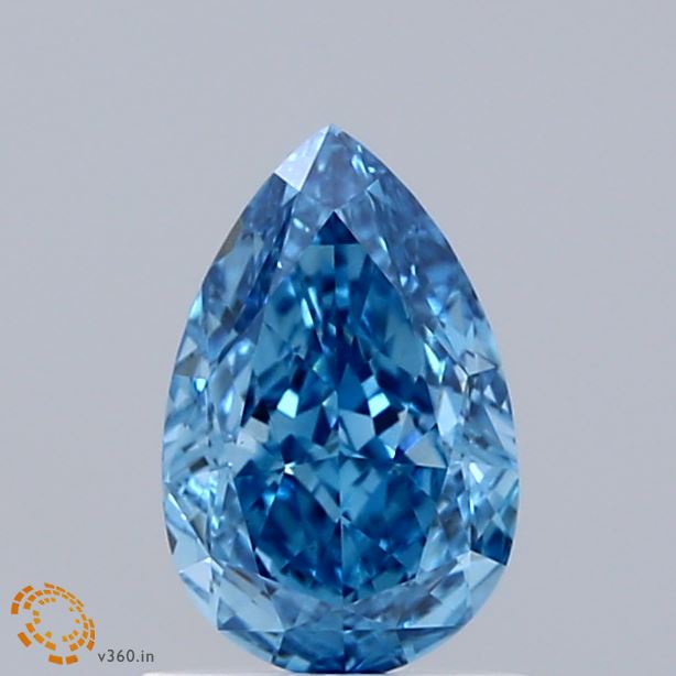 1.07ct Pear FANCY VIVID BLUE VS1 Lab Created Diamond