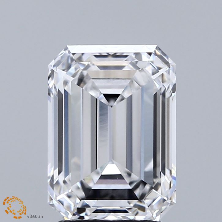 3.05ct Emerald D VVS2 Lab Created Diamond