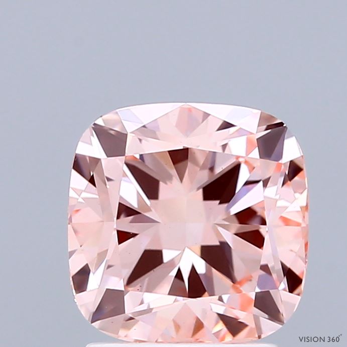 2.26ct Cushion FANCY INTENSE PINK VS1 Lab Created Diamond