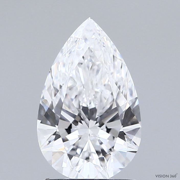 1.32ct Pear D VVS1 Lab Created Diamond