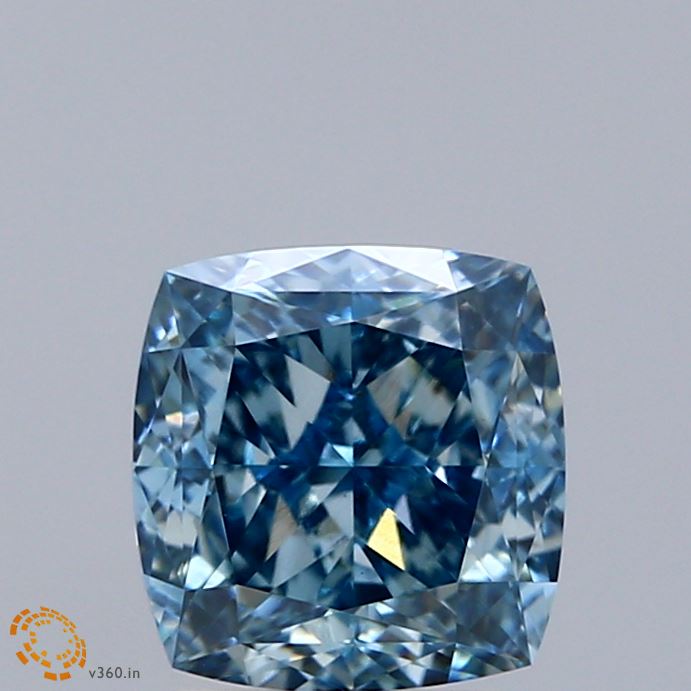 2.52ct Cushion FANCY VIVID BLUE VS1 Lab Created Diamond