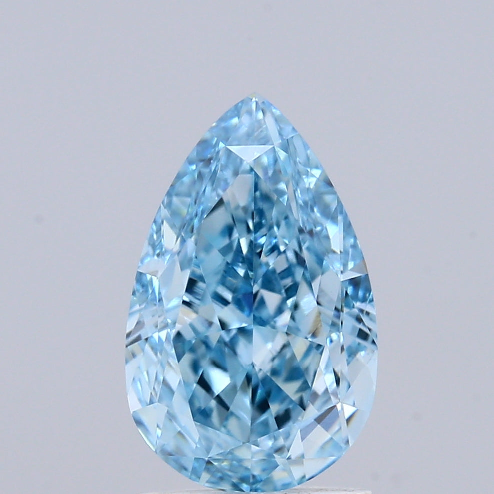 2ct Pear FANCY VIVID BLUE VVS2 Lab Created Diamond