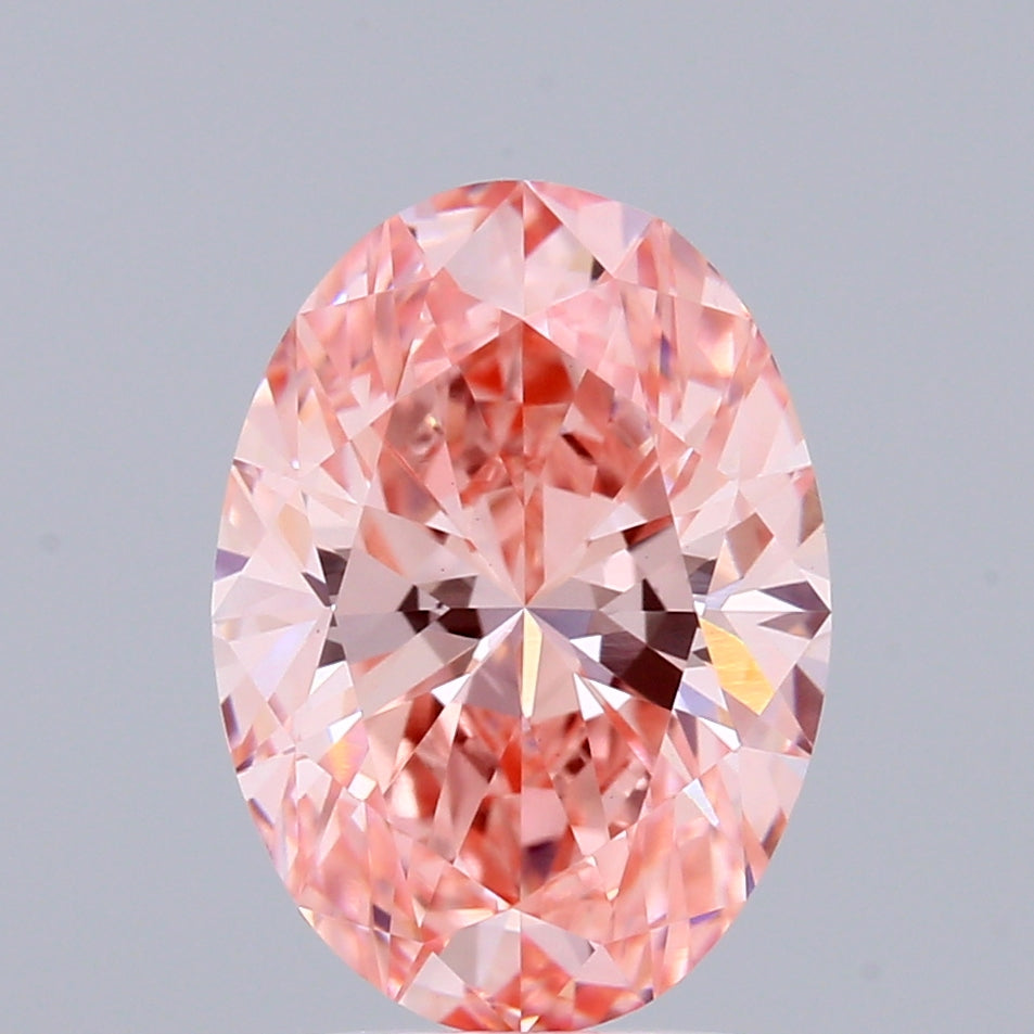 2.07ct Oval FANCY VIVID PINK VVS2 Lab Created Diamond