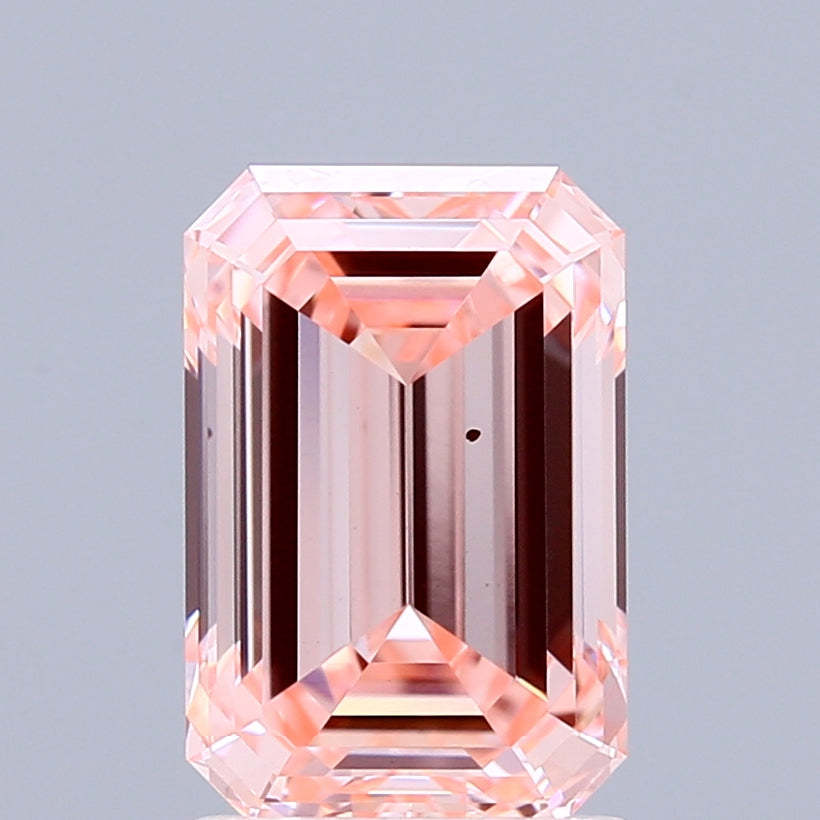1.73ct Emerald FANCY INTENSE PINK VS2 Lab Created Diamond