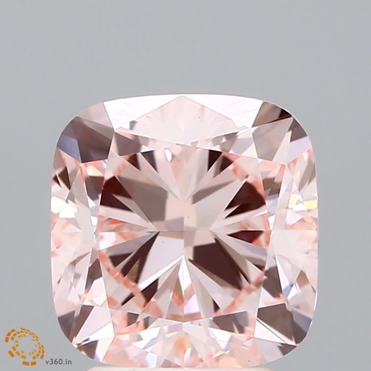 3.24ct Cushion FANCY INTENSE PINK VS1 Lab Created Diamond