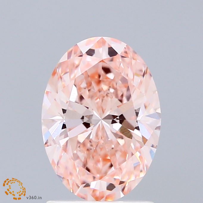 1.63ct Oval FANCY INTENSE PINK VVS2 Lab Created Diamond