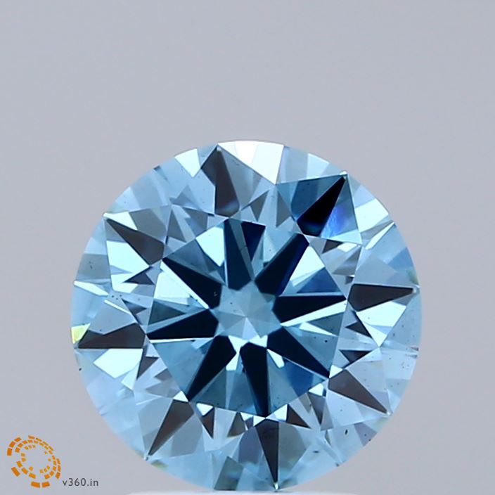 2.01ct Round FANCY VIVID BLUE VS2 Lab Created Diamond