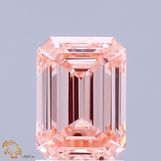2.01ct Emerald FANCY INTENSE PINK VS1 Lab Created Diamond