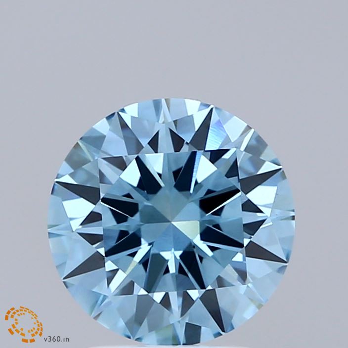 2ct Round FANCY VIVID BLUE VVS2 Lab Created Diamond