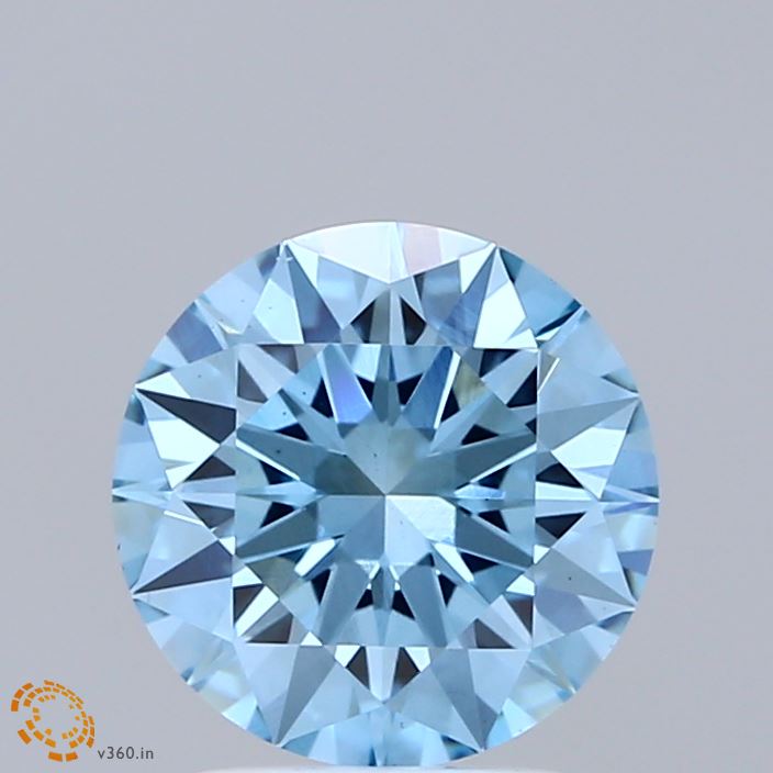 2.01ct Round FANCY VIVID BLUE VS1 Lab Created Diamond