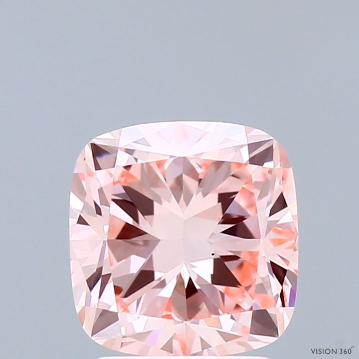 2.03ct Cushion FANCY VIVID PINK VS1 Lab Created Diamond
