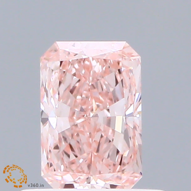 0.52ct Radiant FANCY INTENSE PINK VVS2 Lab Created Diamond