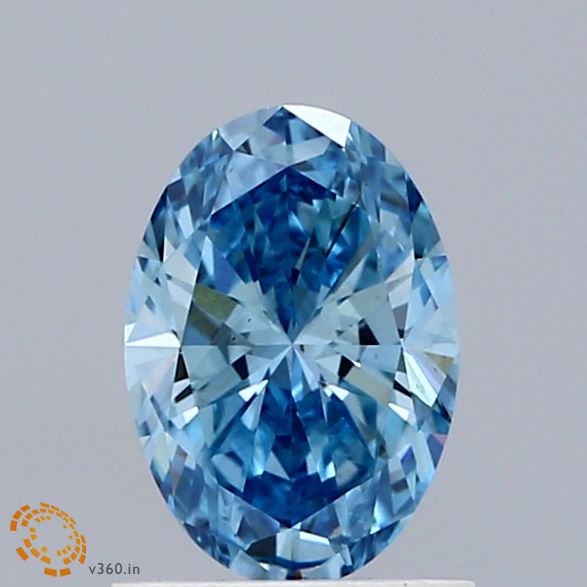 1ct Oval FANCY VIVID BLUE VS1 Lab Created Diamond