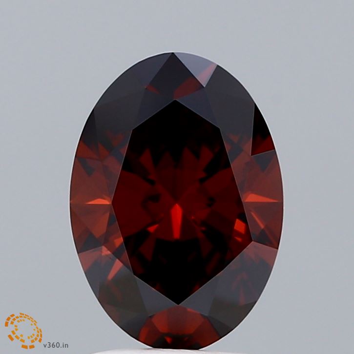 1.73ct Oval FANCY DEEP ORANGE VS1 Lab Created Diamond